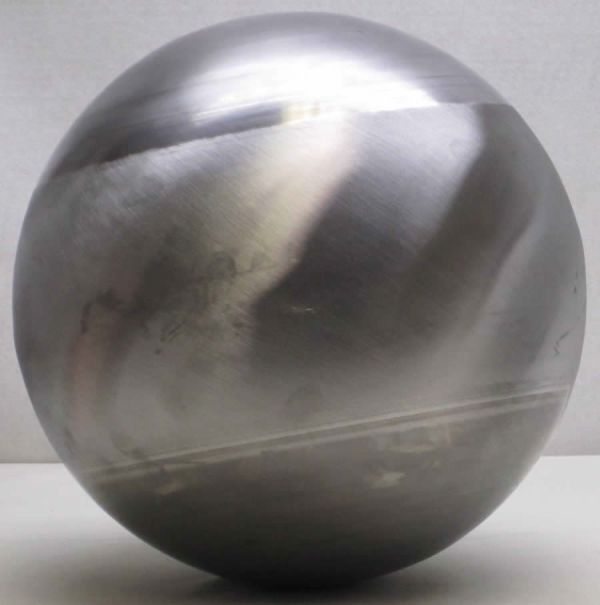 FULL 12-inch BALL, 16GA CRS, 13/32 (.406) CENTER HOLE