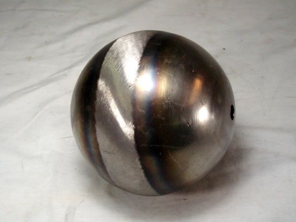 FULL 5-inch BALL, 18GA CRS, 13/32 (.406) THROUGH HOLE CENTER