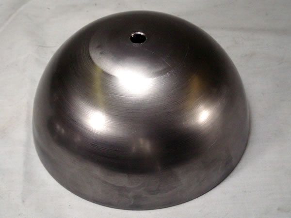 HALF 6-inch BALL, 16GA CRS, 13/32 (.406) CENTER HOLE